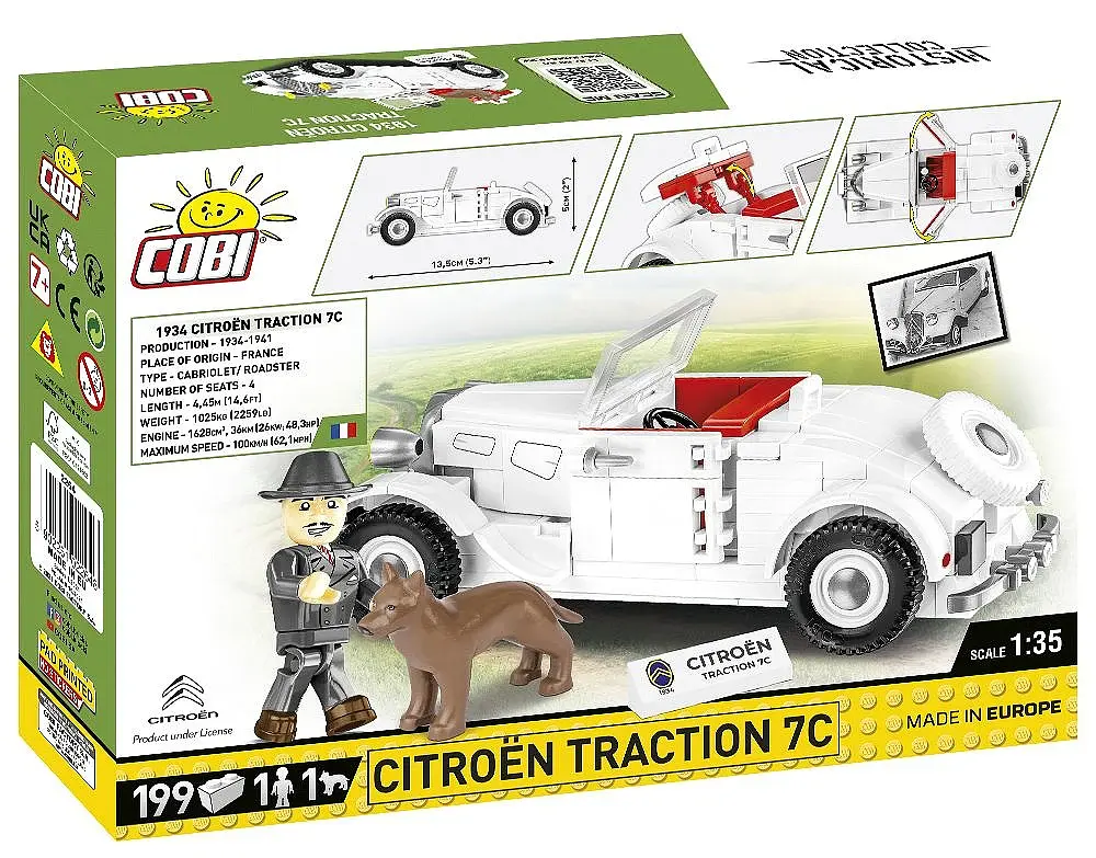Конструктор детский автомобиль Citroen Traction 7C COBI 2264 - фото 7