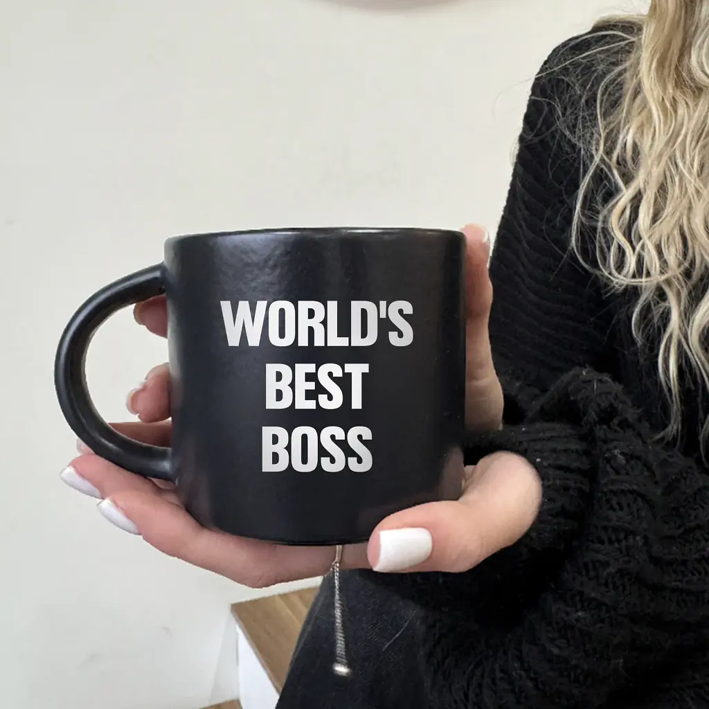 Чашка «World's best BOSS» чорна - фото 4