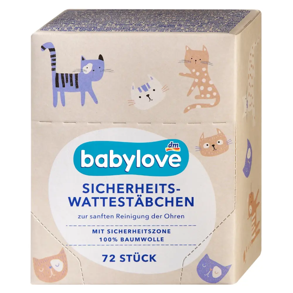 Дитячі вушні палички Babylove з обмежувачем безпеки, 72 шт - фото 4