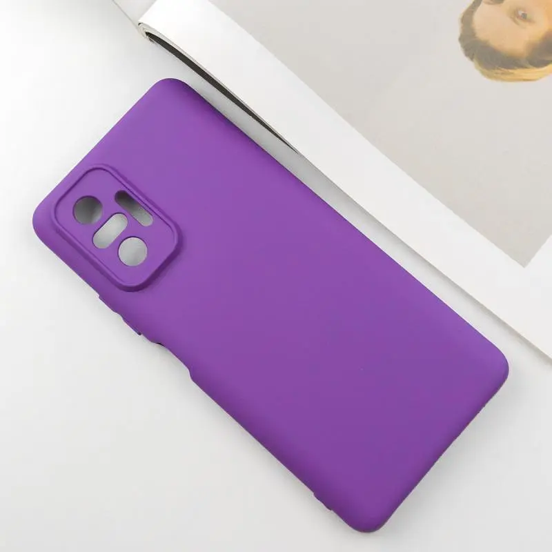 Чохол TPU Getman Liquid Silk Full Camera для Xiaomi Redmi Note 10 Pro / 10 Pro Max Фіолетовий / Purple - фото 2