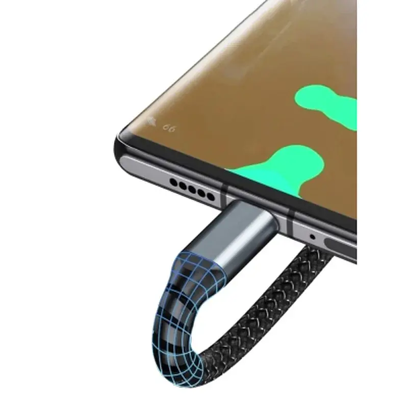 Дата кабель USB 2.0 AM to Lightning + Micro 5P + USB-C 1.2m 100W nylon black XoKo (SC-3100) - фото 9