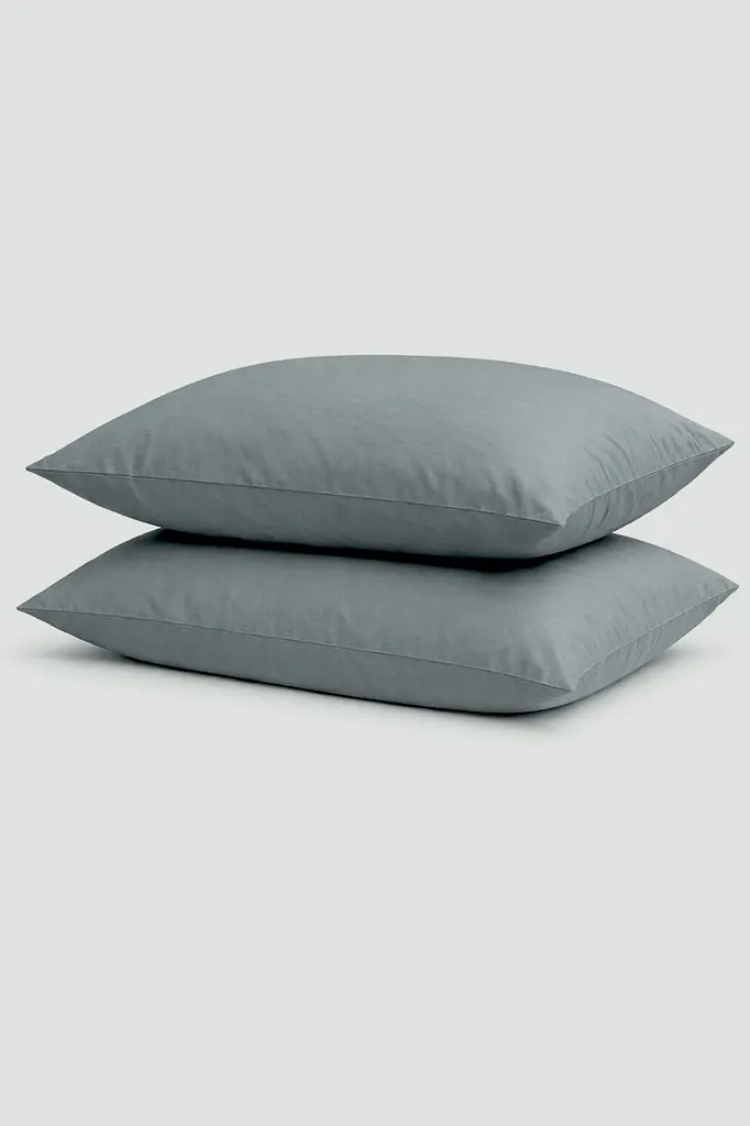 Комплект наволочок Ecotton 70х70 см із сатину 2 шт (арт. 17-4402 Natural Grey) темно-сірий (24751)