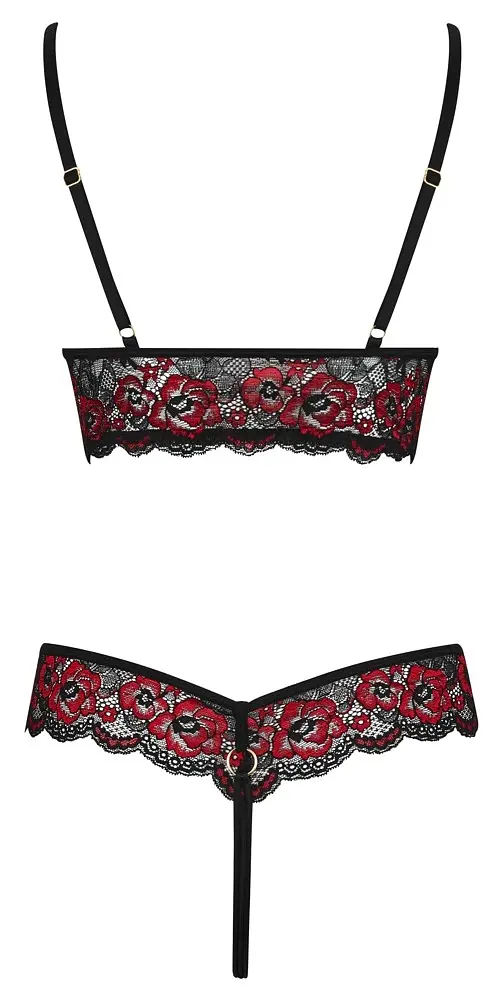 Боді Cottelli Collection Crotchless otwarte, S/M (чорний) - фото 5