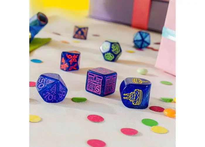 Набір кубиків Happy Birthday Dice Set: Streamers , 7 шт. (RHPB01) - фото 4
