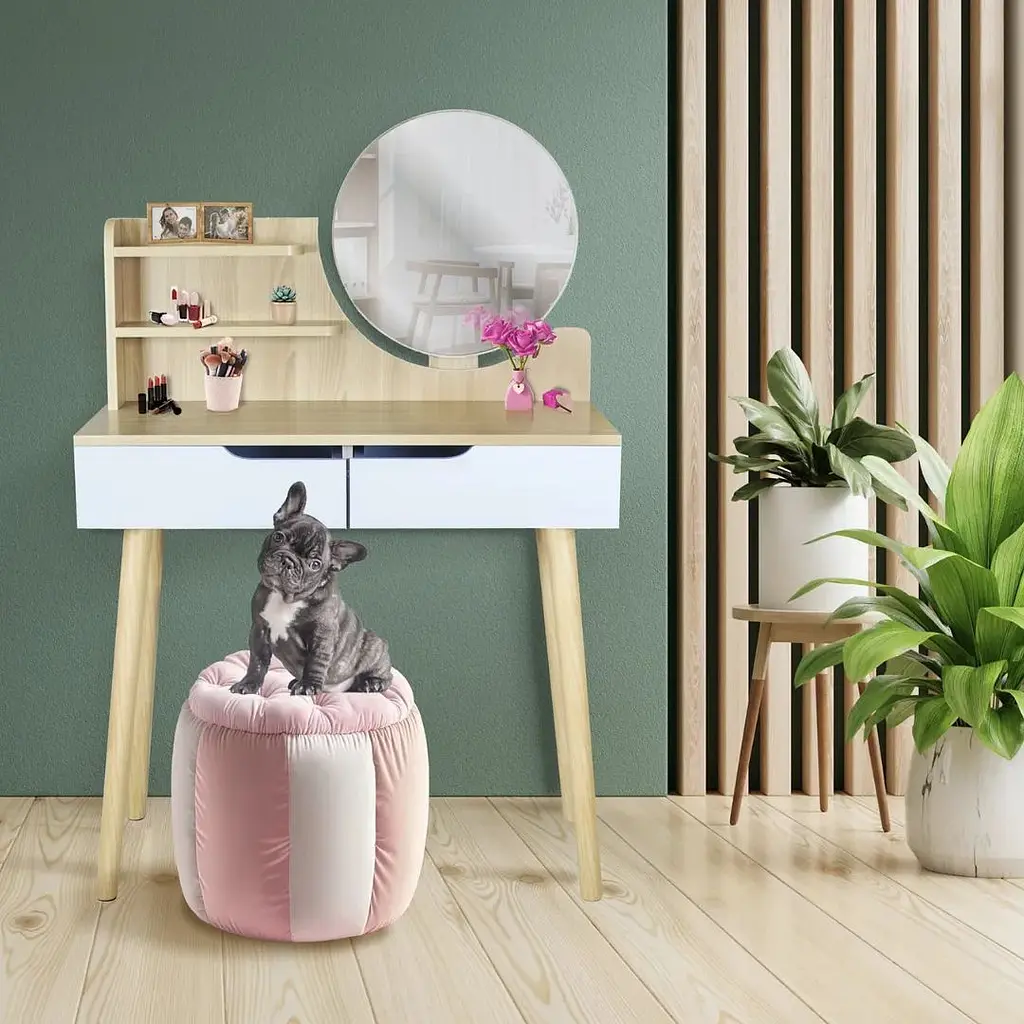 Туалетний столик Jumi Scandi з шухлядами світлий бук - фото 5