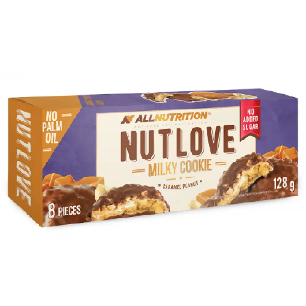 Протеїновий батончик Allnutrition (Nutlove — Milky Cookie Caramel Peanut)