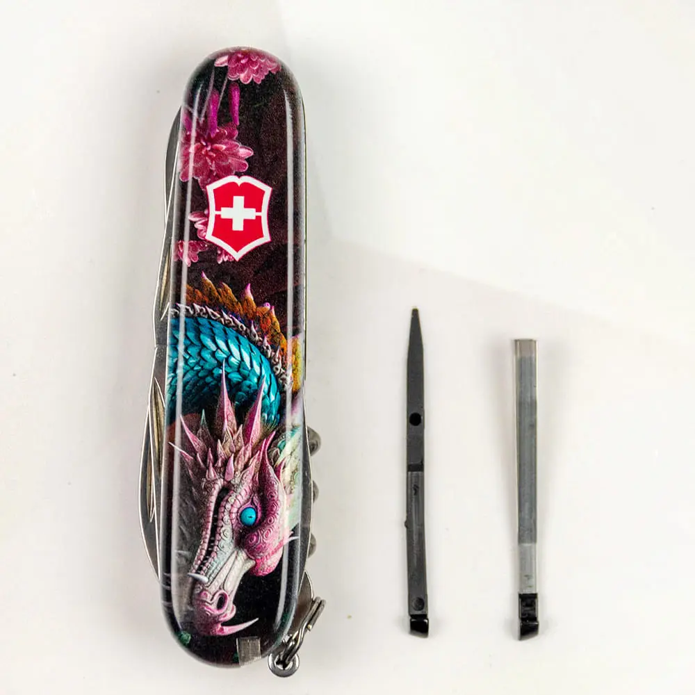 Ніж Victorinox Climber Zodiac 91мм 14функ Лазурний дракон - фото 4