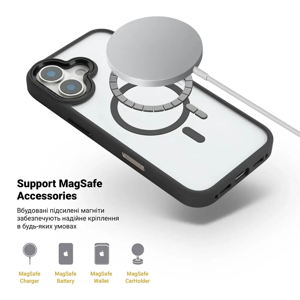Чохол ArmorStandart Unit MagSafe для Apple iPhone 16 Plus Black - фото 4