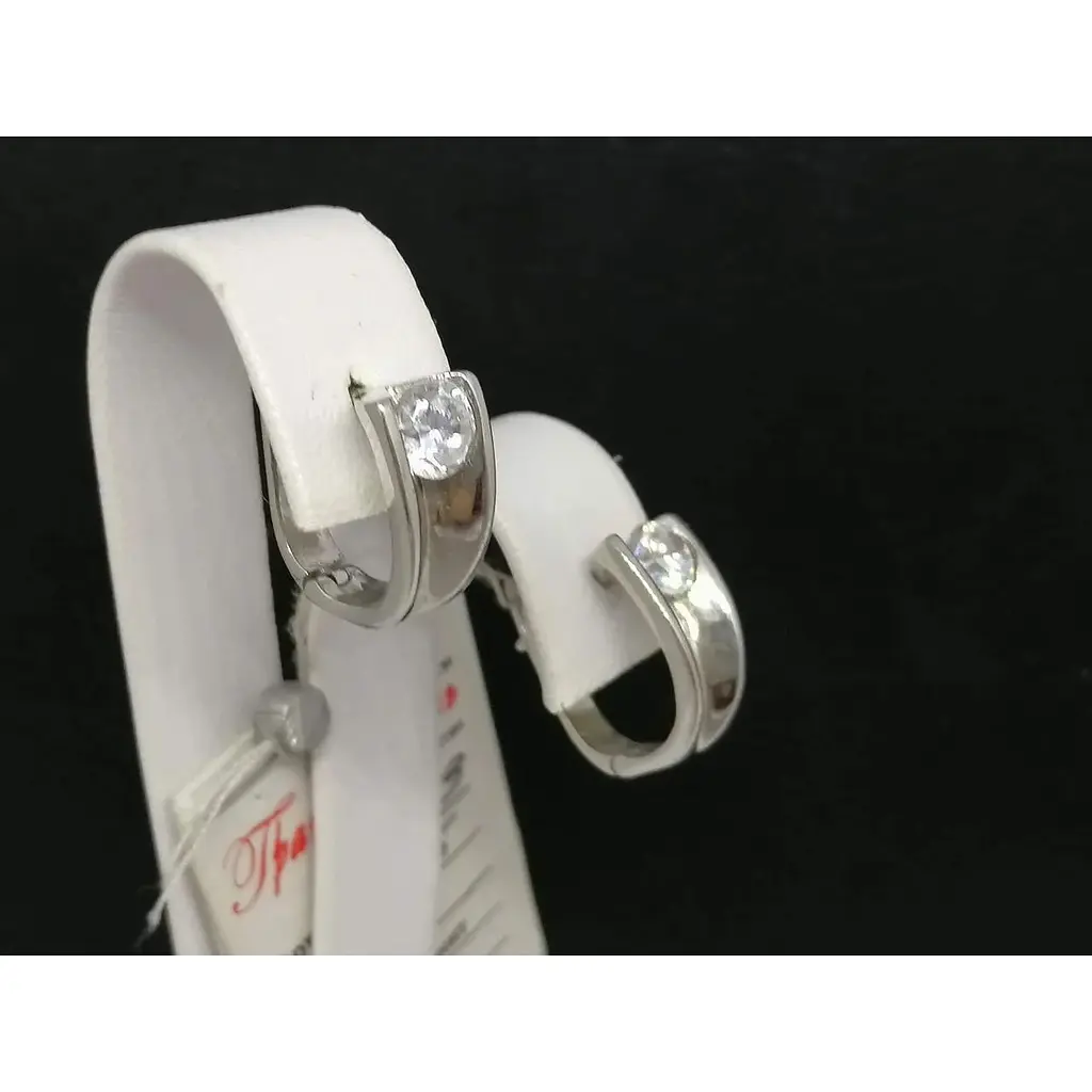 Срібні сережки Гранд Стиль з фіанітами. С2129 - фото 2