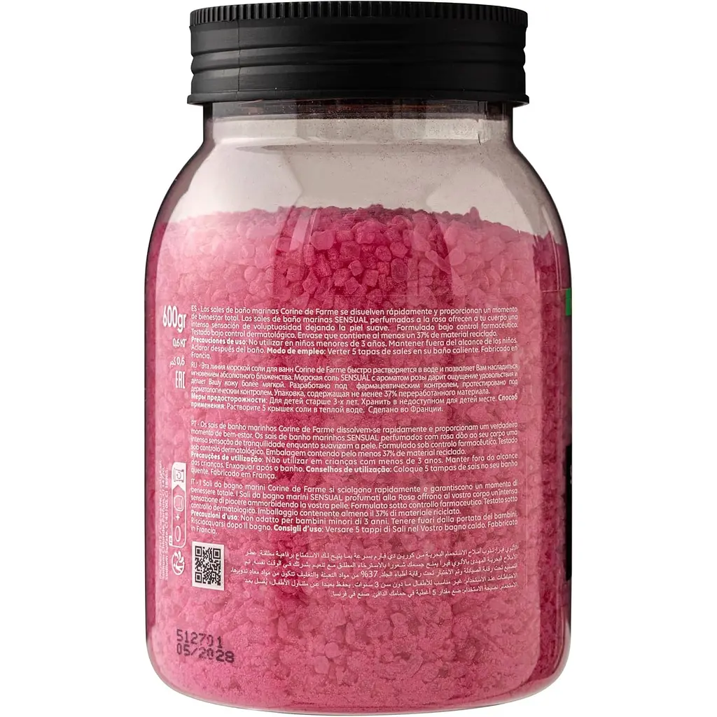Сіль морська для ванн Corine de Farme Троянда 600 г - фото 2