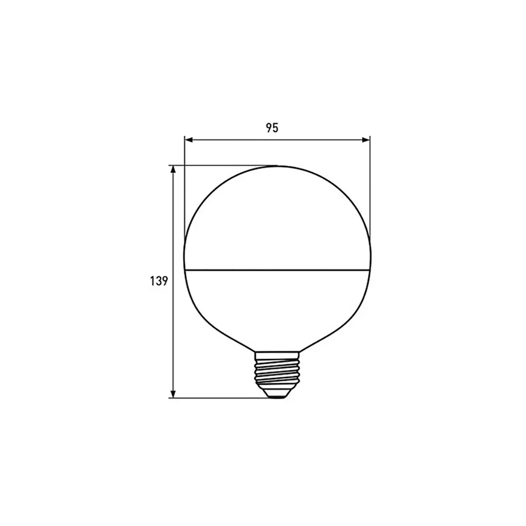 Лампочка Eurolamp LED G95 15W E27 4000K 220V (LED-G95-15274(P)) - фото 3