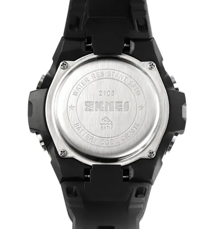 Годинник спортивний чоловічий Skmei 2105 Чорний (2716616467) - фото 7