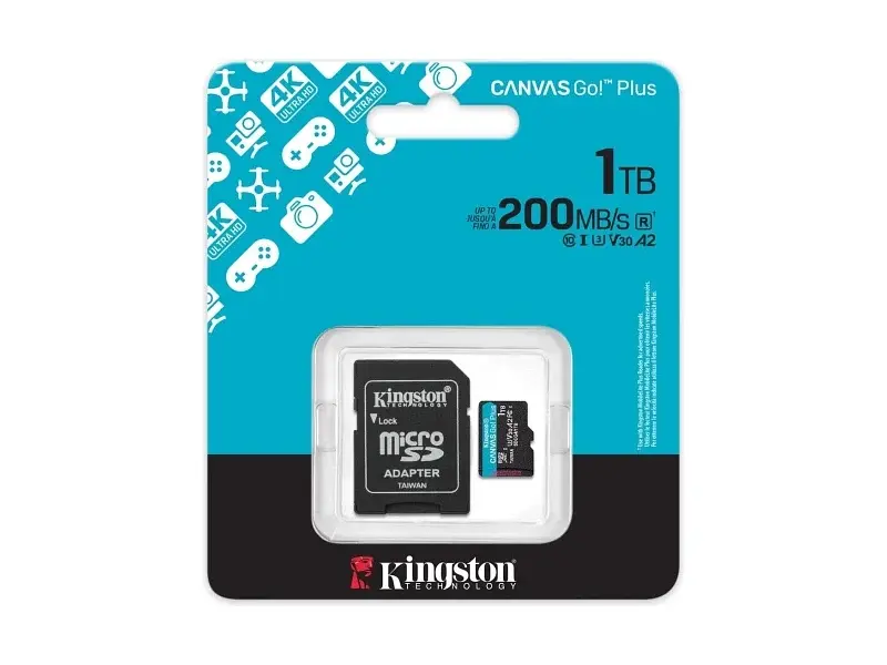 Карта пам'яті Kingston Canvas Go Plus Gen4 MicroSDXC 200MB/s A2 U3 V30 + SD-адаптер 1 TB (SDCG4/1TB) - фото 3