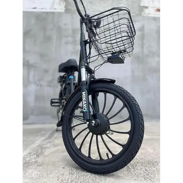 Електровелосипед Minako U20" 800W 48V 18Ah + сидіння/багажник чорний - фото 3