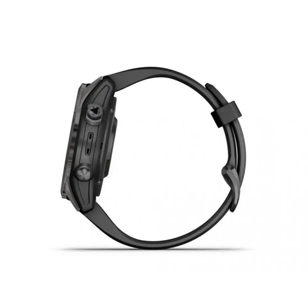 Смарт-годинник Garmin Fenix 7S Sapphire Solar Carbon G. DLC Tit. with Black Band (010-02776-10/11) - фото 7