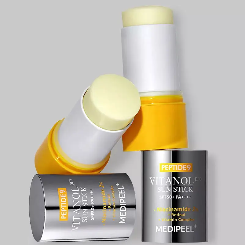 Антивіковий сонцезахисний стік для обличчя Medi Peel Red Peptide 9 Vitanol Sun Stick Pro SPF50+ PA++++ 23 г (MDP190) - фото 2