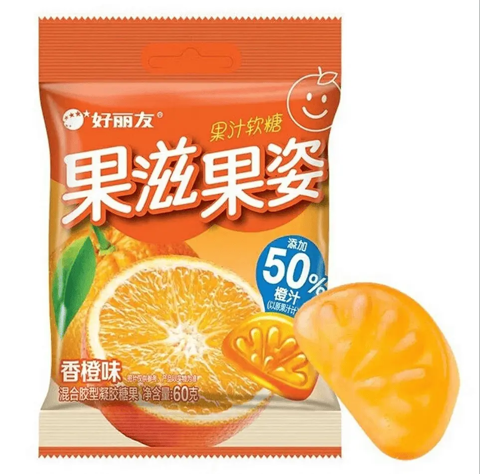 Жувальні цукерки Orion Soft Candy Orange Flavour 17г - фото 2