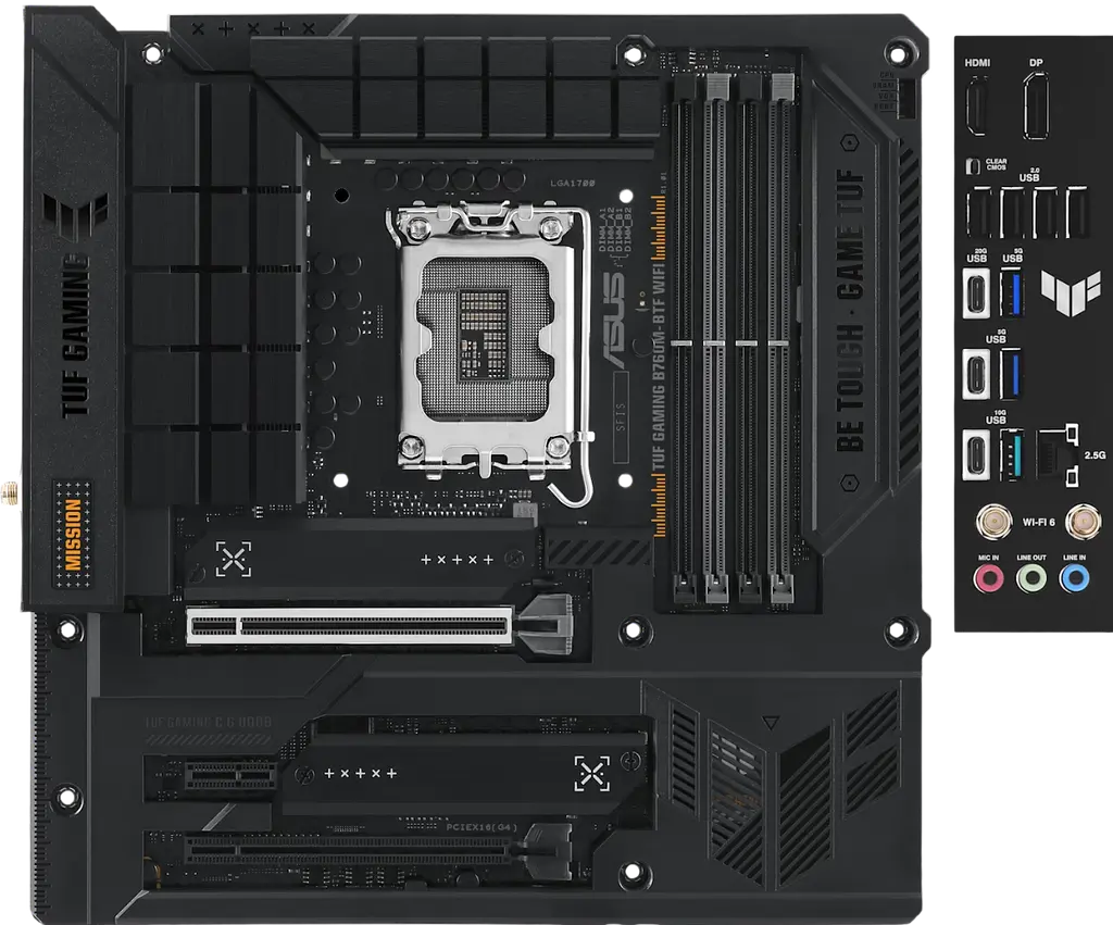 Материнська плата Asus B760M-BTF TUF Gaming Wi-Fi LGA 1700 (TUF GAMING B760M-BTF WIFI) Б/В - фото 4