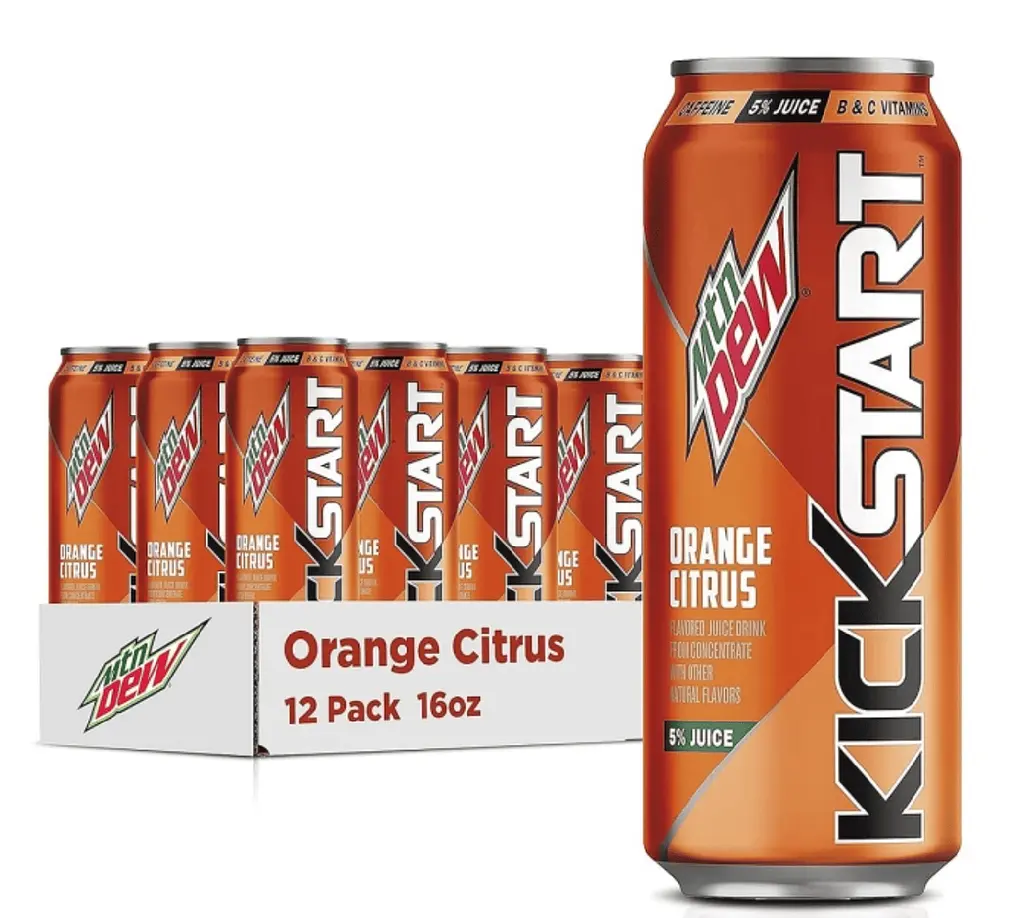 Газований напій Mountain Dew Kickstart Energizing Orange Citrus 473 мл - фото 4