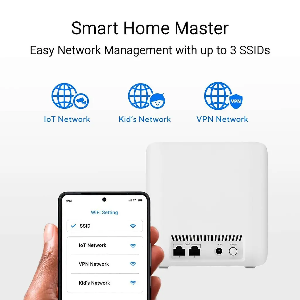 MESH-система ASUS Wi-Fi Mesh система ZenWiFi BD4 2pk White (90IG0960-MO3C20) - фото 13
