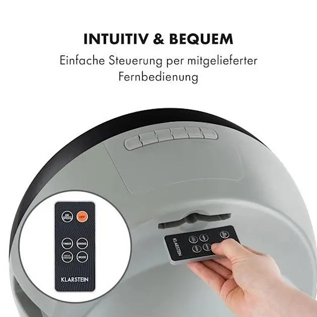 Мобільний вентилятор Klarstein Whirlwind 3 в 1 1600 м³/г 90 Вт (10031487) - фото 7