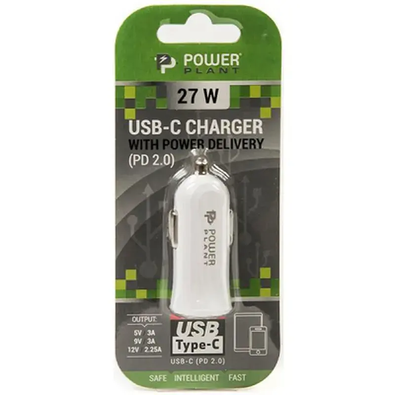 Зарядний пристрій PowerPlant 1 x Type-C, 12~24V DC, 5V 3A / 9V 3A / 12V 2.25A (SC230068) - фото 4