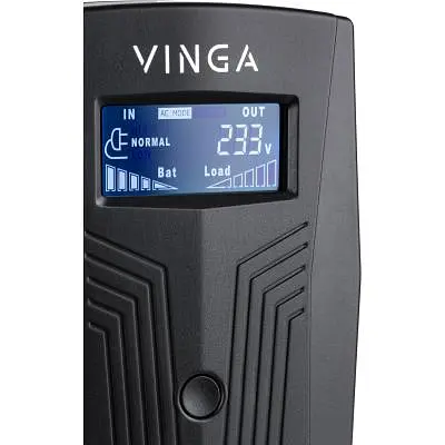 Пристрій безперебійного живлення Vinga LCD 800VA plastic case (VPC-800P) - фото 6