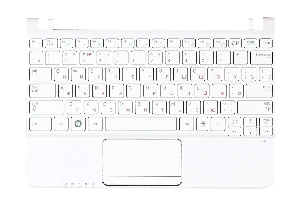 Клавіатура для ноутбука Samsung (N210) White, (White TopCase) - фото 2