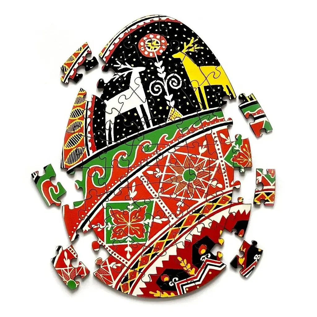 Пазл дерев`яний UkrainianPuzzles Писанка Спадщина у візерунках Тараса Городецького - фото 2