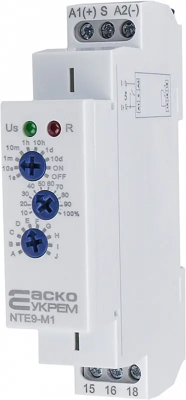 Реле времени многофункциональное NTE9‑M1 AC/DC 12‑240V АСКО‑УКРЕМ (A0010240005) - фото 2
