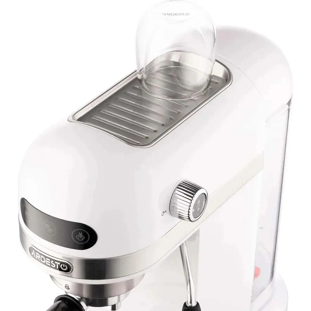 Кавоварка Ardesto YCM-E1500 White / Inox 1350W рожкова кава мелена 1.4 л підігрів чашок - фото 6