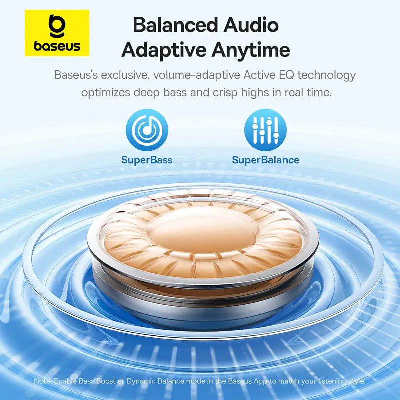 Бездротові навушники TWS Baseus Bass EP10 Pro In-Ear True Wireless Earbuds Moon White (A0010509) - фото 8
