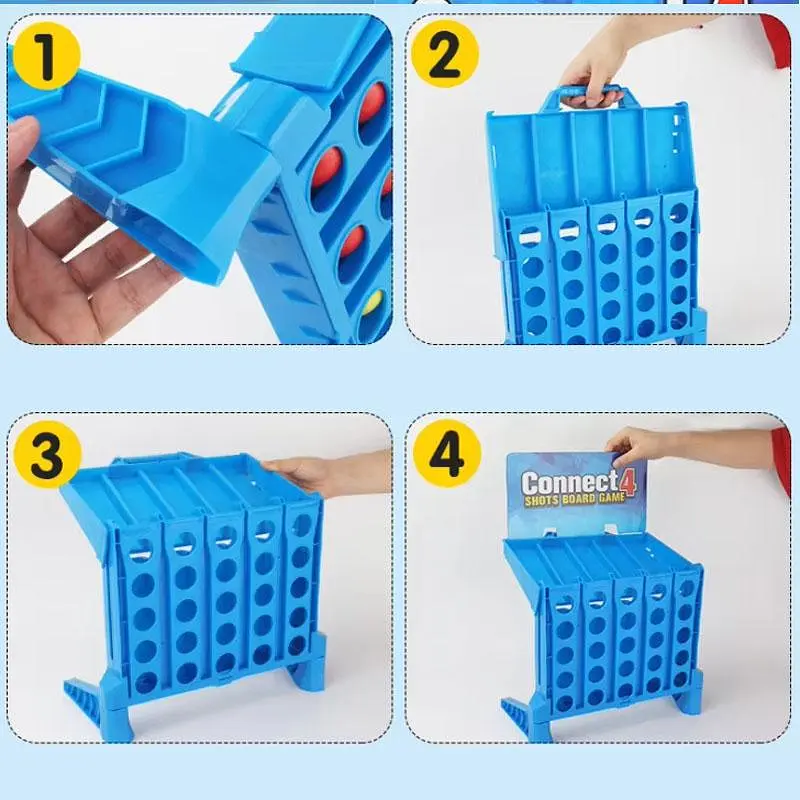 Настольная интерактивная игра Ummi 22013 Connect 4 Shots Board Game Blue - фото 4
