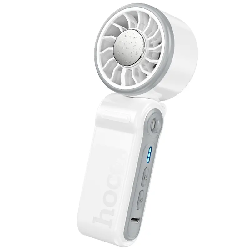 Портативний вентилятор HX604 handheld folding fan 3000 mAh White Hoco teh0029469 - фото 2