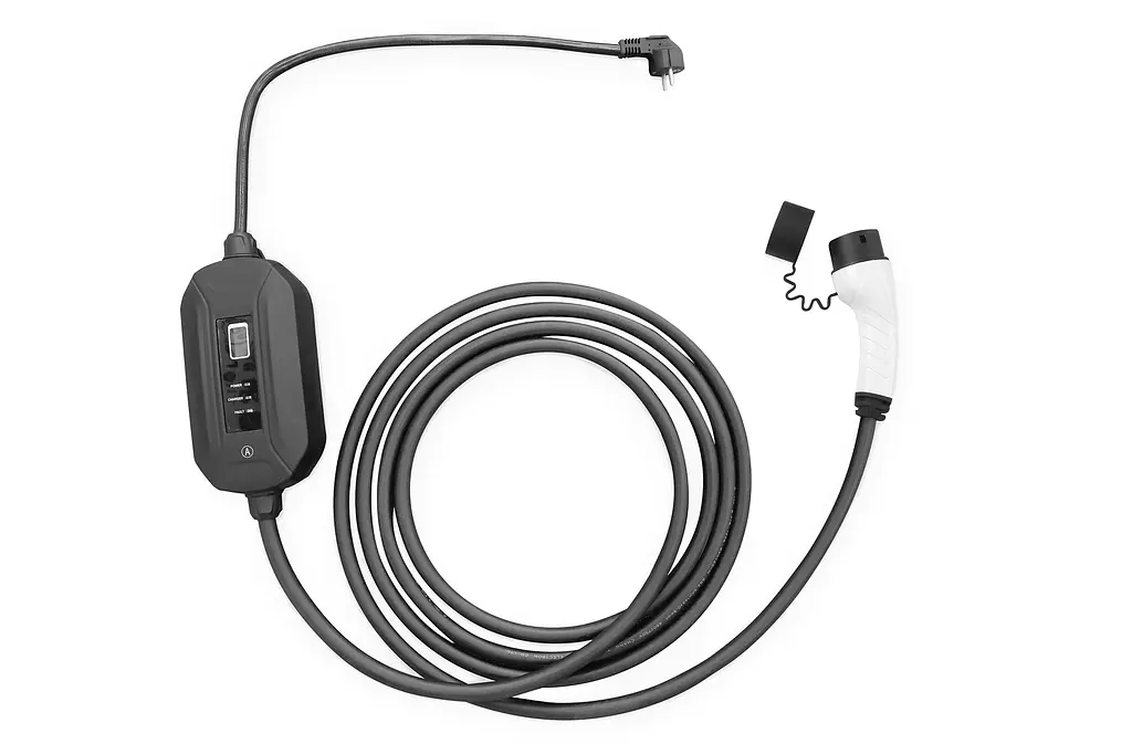 Кабель зарядный Digitus EV Single Phase, 230V, 8-16А, 5 m, Schuko to Type 2, с блоком управления и teh0018831 - фото 2
