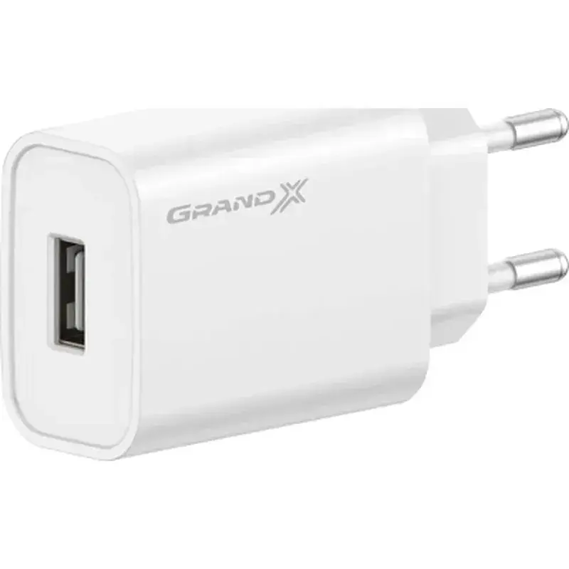 Зарядний пристрій Grand-X Quick Charge QС3.0, + cable USB -> Type C 1m white (CH-550WT)