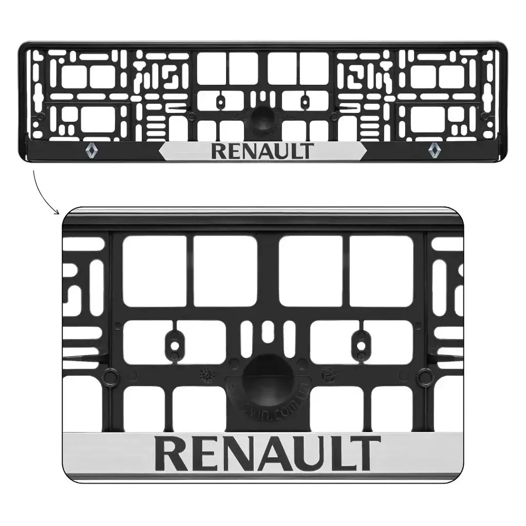 Рамка номерного знака Poputchik Renault (24-123-IS) - фото 2