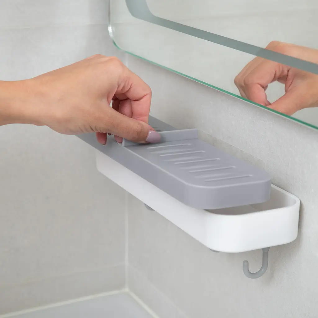 Мильниця МВМ My Home BP-11 клейка подвійна, з гачками, біла (BP-11 WHITE) - фото 6