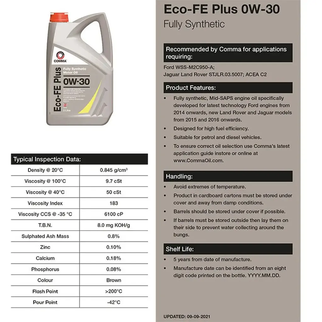 Моторна олива Comma Ecofeplus 0W-30, 1 л - фото 2