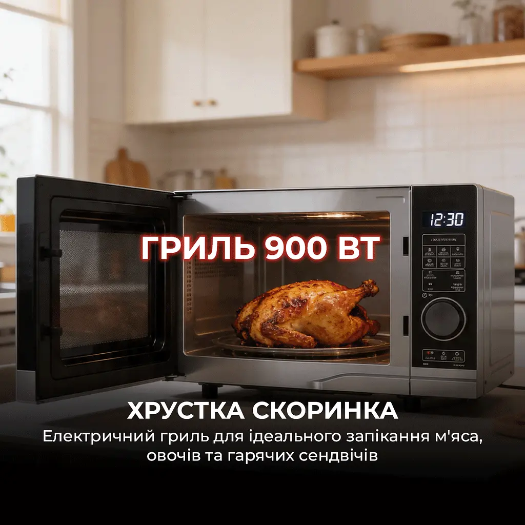 Мікрохвильова піч Sharp YC-PG204AE-S - фото 2
