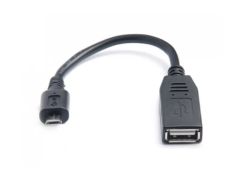 Кабель REAL-EL USB2.0 OTG 0.1m чорний