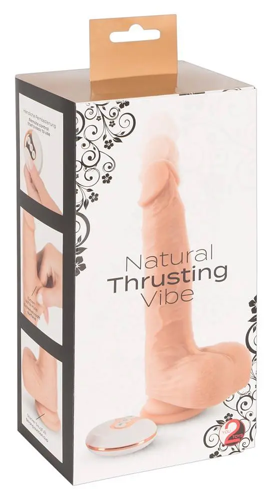 Вібратор You2Toys Natural Thrusting Vibe 21 см тілесний - фото 2