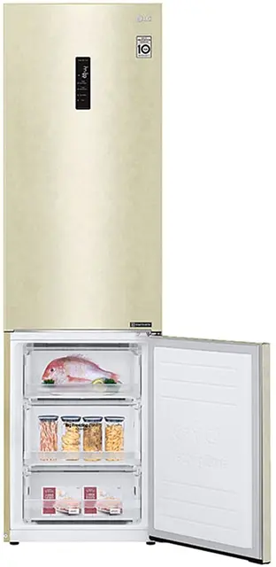 Холодильник LG GA-B509SEKM 203х68х60см 2 дв холодильне відділення 277 л морозильне відділення 107 л A++ NF Інв Диспл. зовнішні Бежевий (GA-B509SEKM) - фото 6