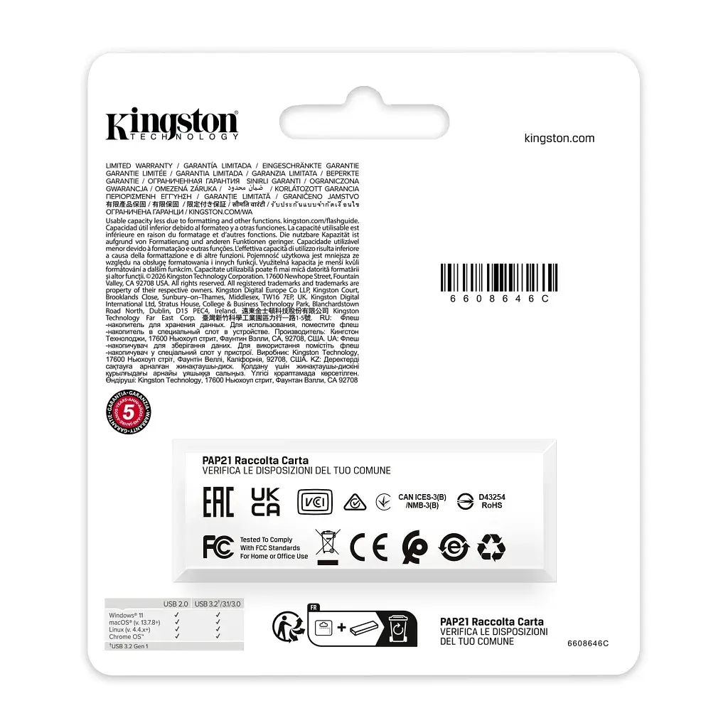 USB флеш накопичувач Kingston 64GB DataTraveler Exodia USB 3.2 Gen1 Black (DTXG2/64GB) - фото 5