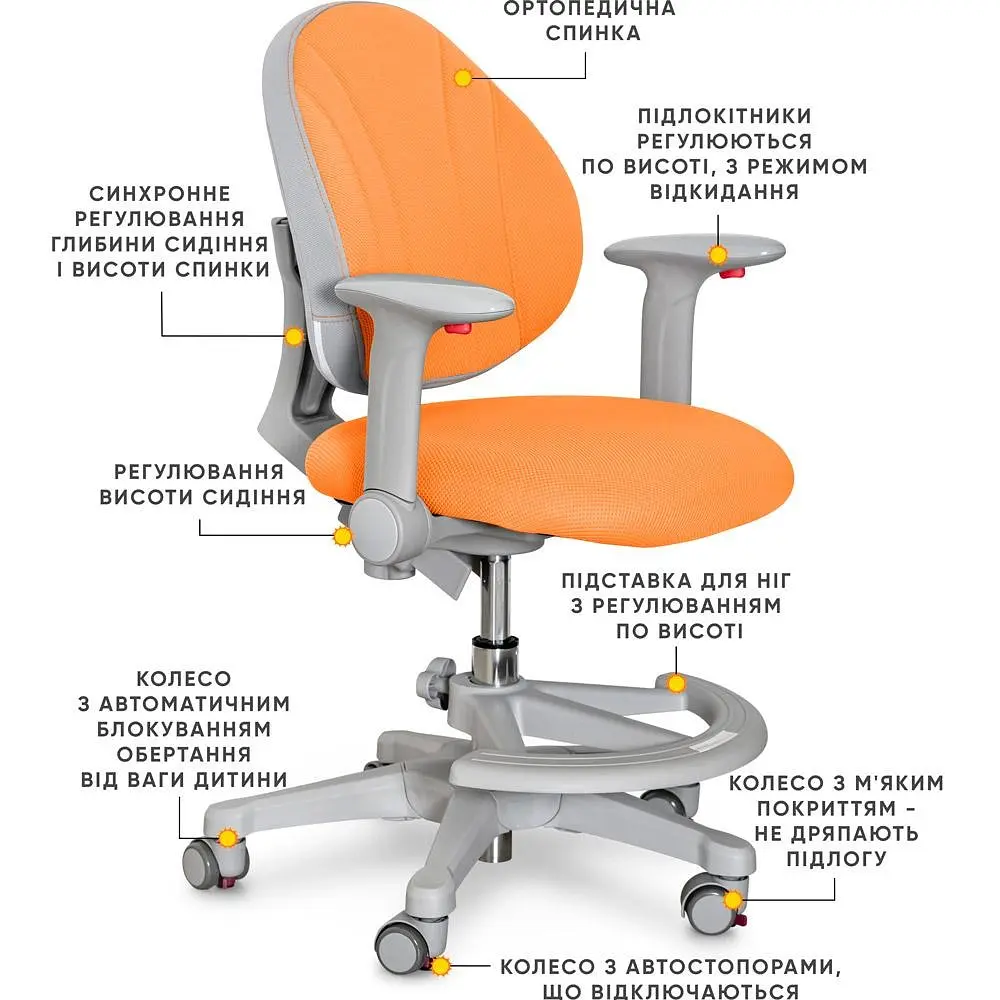 Детское кресло Evo-kids Mio OR (Y-407 OR) - фото 3