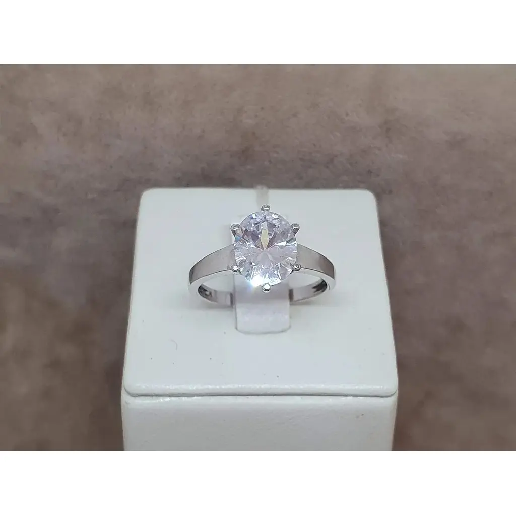 Срібне кільце Агні РОМАН з фіанітом. 1030/1Р-CZ 18 - фото 4