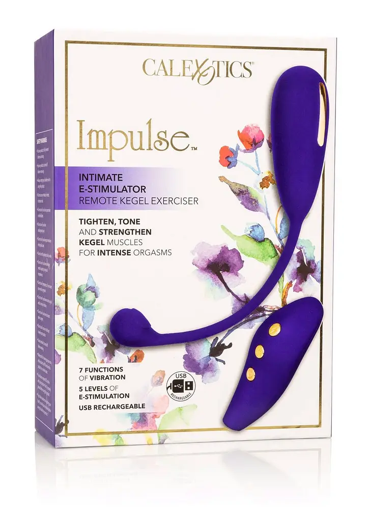 Віброяйце Calexotics Estim Remote Kegel, 7.5 см (синій) - фото 8