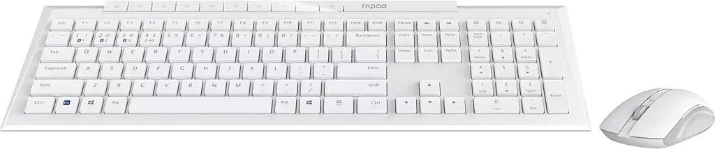Комплект RAPOO 8210M Multi-mode Wireless Keyboard & Mouse Desktop Set white (13588) - фото 4