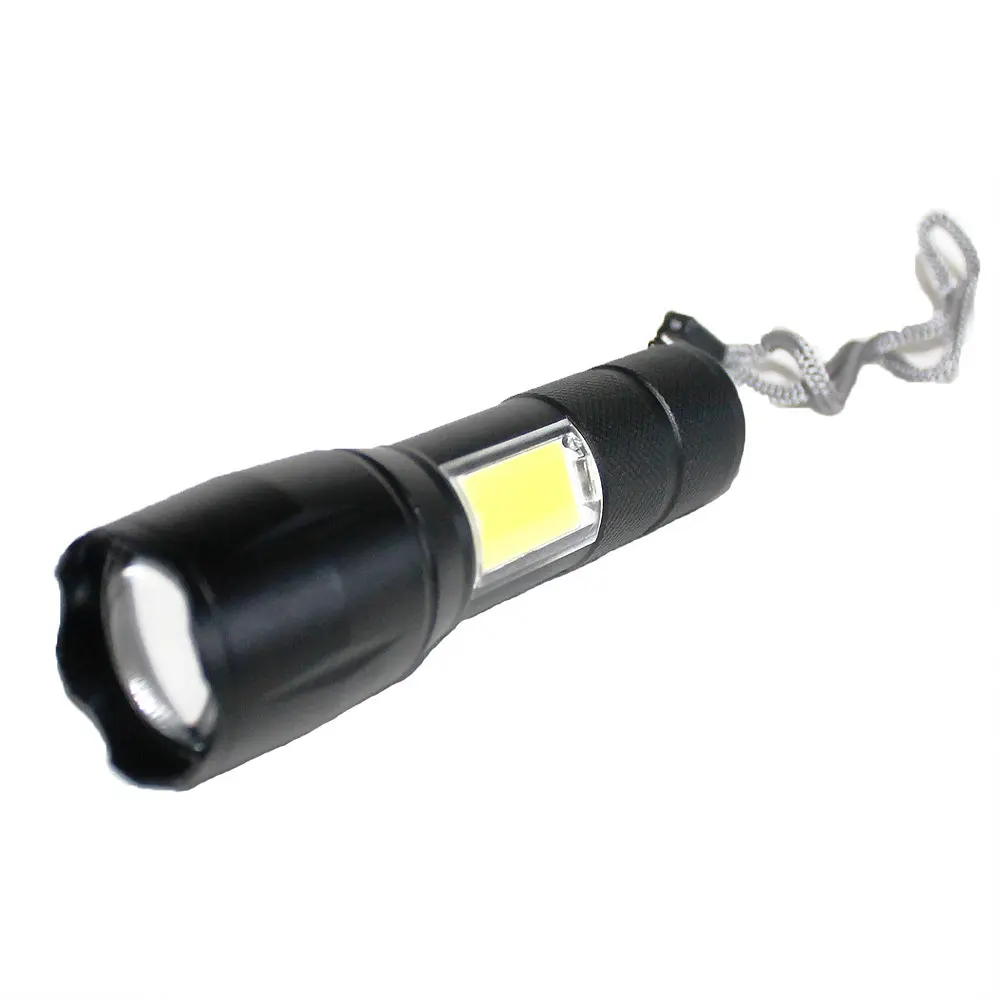 Ручний LED ліхтар акумуляторний ліхтарик та бічна COB лампа USB зарядка Bailong BL-Т6-29 5385 - фото 9