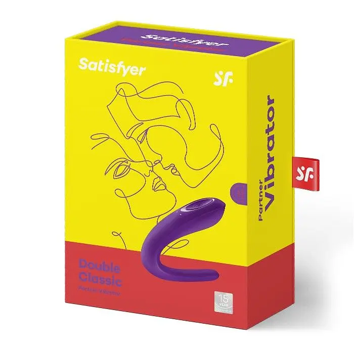 Вібратор для пар Satisfyer Double Classic Violet з одним моторчиком - фото 3